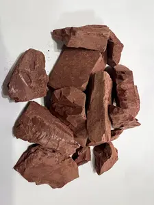 Natural Deep Red Kaolin Clay, Cosmetic & Edible Grade, Slightly Sticky Raw Clay Chunks, 7 oz (200g)