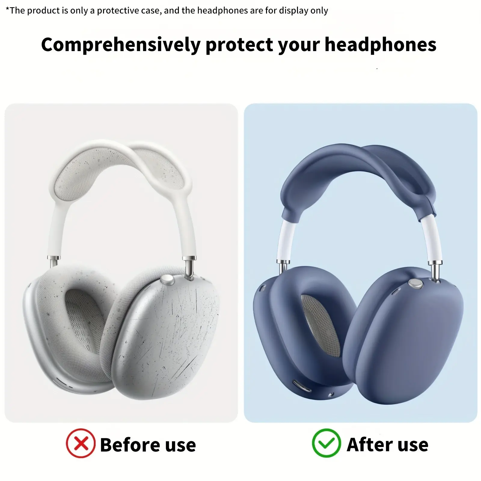 Three-Piece AirPods Max Earphone Protection Set, Headphone Accessories, Silicone Headset Case, Headphone Pouch, Headphone Bag, Ideal Christmas Gift for Earphone Enthusiasts
