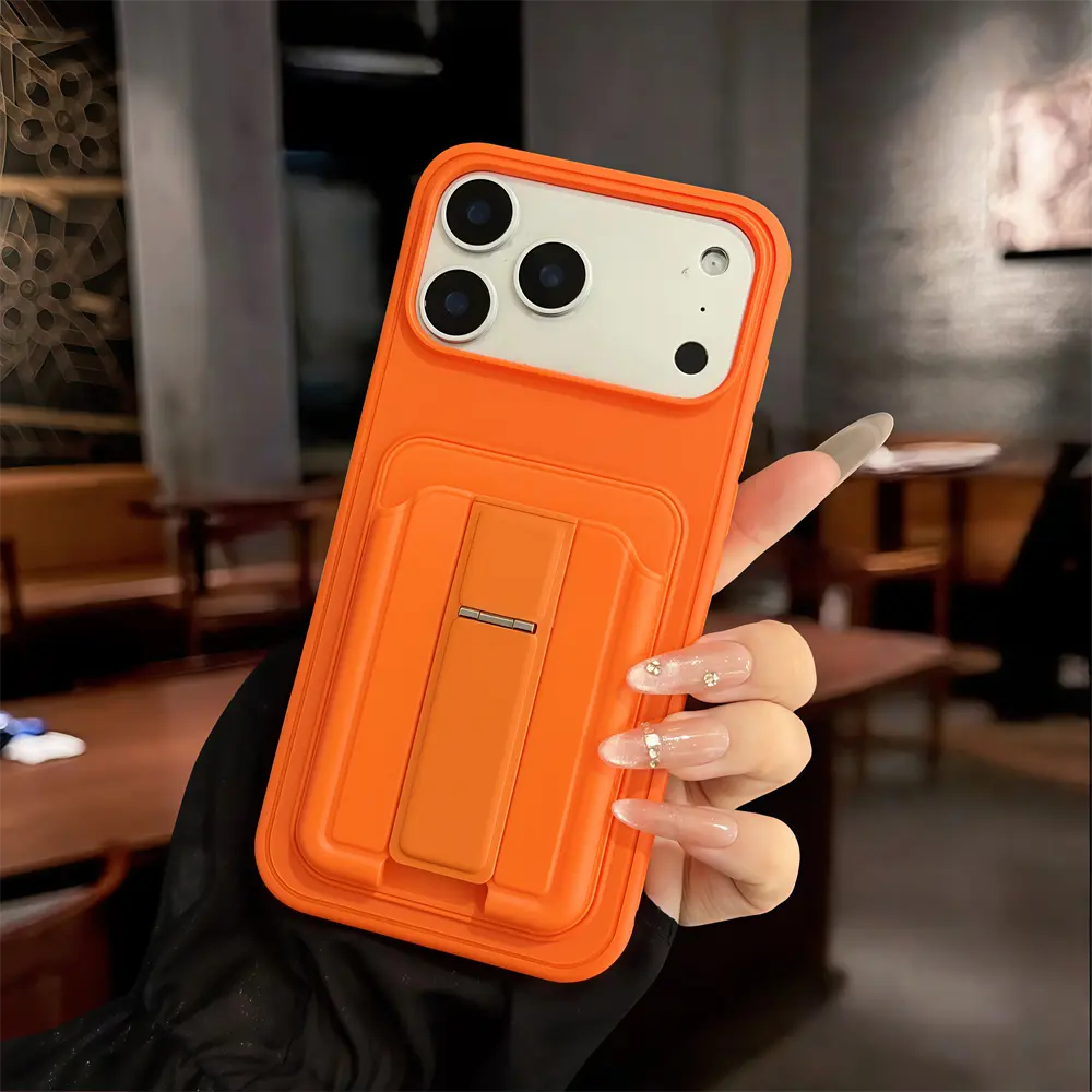 Pivot Bracket Card Pack Smartphone Case & Cover for iPhone 17 Pro Max, iPhone 16 Pro Max - High-Quality Multi-Model Mobile Accessories, Anti-Drop Lens Protector, Shockproof TPU Shell, Cellphone Screen Protector, Rhinestone-Enhanced All-Inclusive Casing
