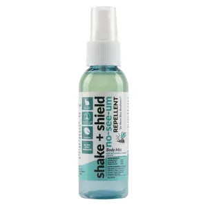 Shake + Shield No-See-Ums Repellent Body Mist 2 oz Essential Oils for Bugs - Plant-Based, Eco-Friendly, Travel-Sized