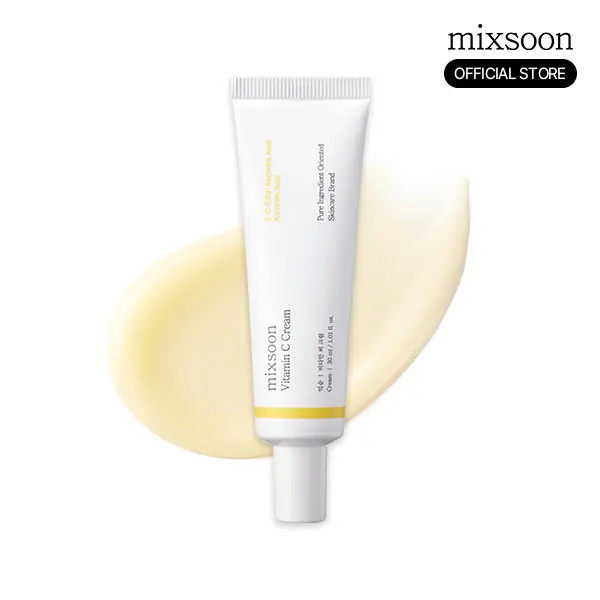 [mixsoon Official] Vitamin C Cream - 1.01 Fl. Oz/30ml Daily Gentle Pigmentation Care Cream for Sensitive Skin, Korean Glass Skin Care