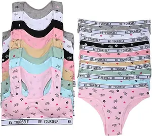 8pcs Girls' Cotton Underwear Set, Soft High Waisted Briefs, Breathable & Stretchy Full Coverage for Everyday Wear