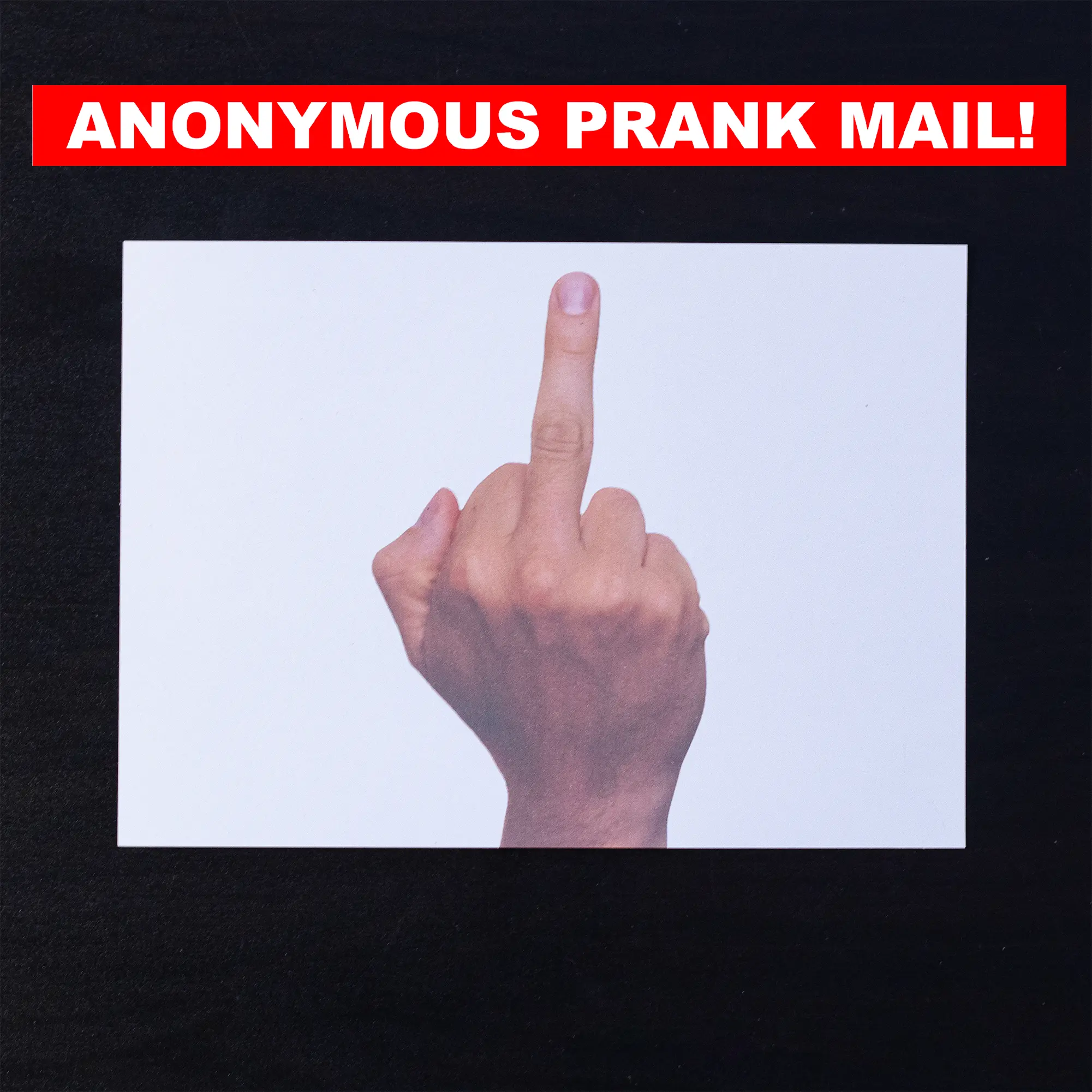 Prank Mail Middle Finger Anonymously Sent to Your Victim, Gag Gift, Funny