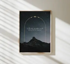 Velaris Art Print, To The Stars Who Listen, ACOTAR Quote, Night Court Prints, ACOTAR Merch, Bookish Art, Poster Prints