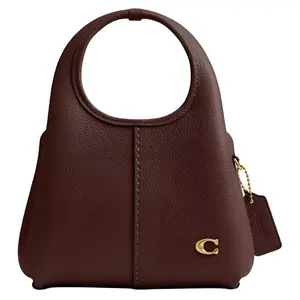 COACH Lana 19 Leather Handbag with Front Logo Design in Maple for Women