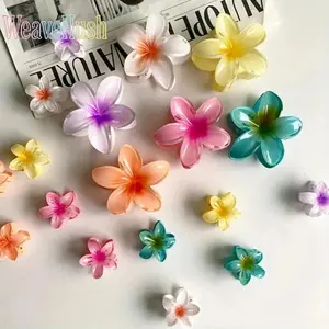 18Pcs Gradient Candy‑Color Egg Flower Hair Clips, Cute Floral Shark Claw Clips, Strong Hold Ponytail Backcombing Hair Accessories, Sweet Trendy Daily Hair Clips for Women & Girls