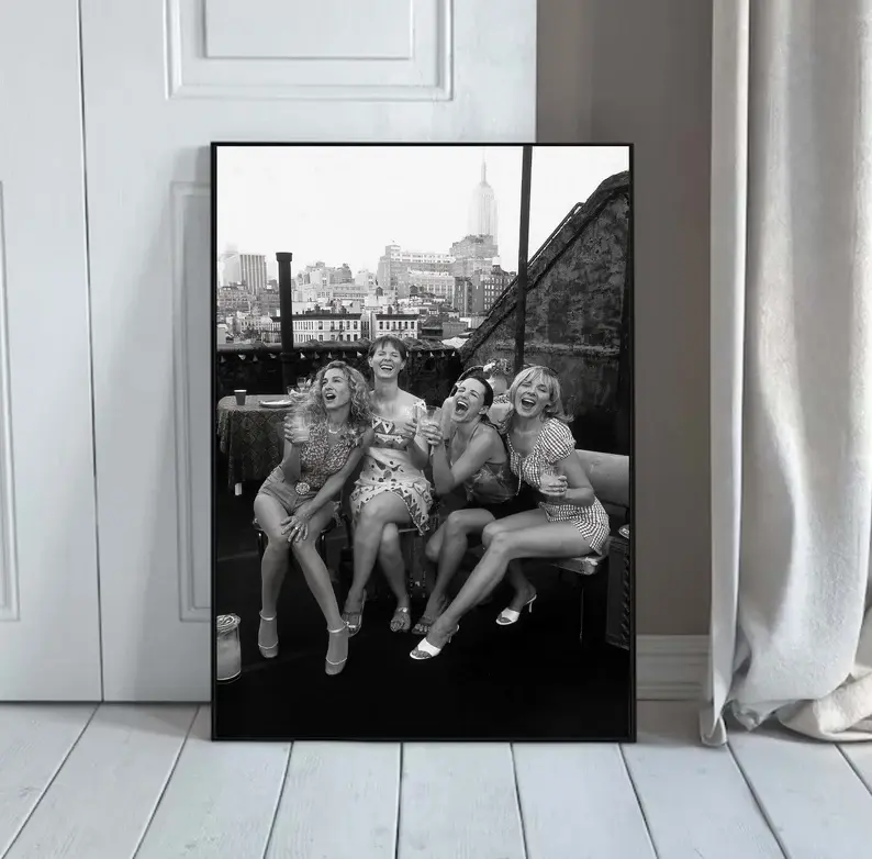 Sex and The City The Girls Poster(Note: Frame shown for display only) Room Decoration Unframed Art Print Gifts wall decor wall art posters Living Room Illustrations