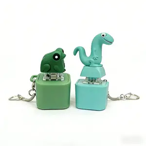 【Buy one get one free】Cute Lizard & Frog & Duck Croaking Keychain Buy One Get One Free Christmas Gift Realistic Sound Fidget Toy with Lights Durable ABS Plastic for Adults Kids Focus Relaxation