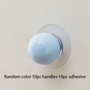 10pcs Random Color Dopamine Pull Handles Round Ball Shelf Feet Pearl Top Decoration Drawer Handle Cabinet Door Handle