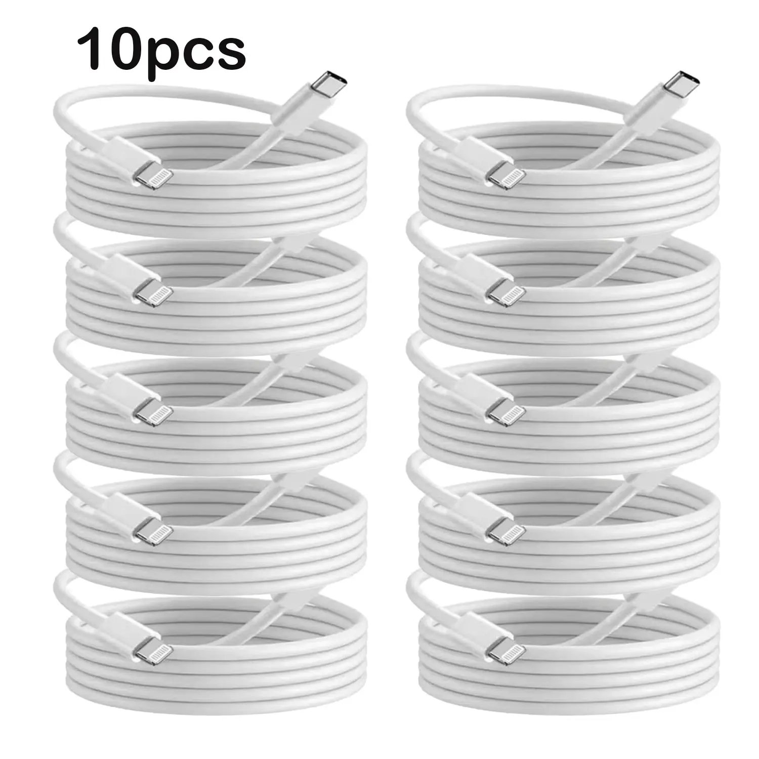 10/9/8/7/6/5-PCS 6FT MFi Certified Lightning Charging Cable, Type C to Lightning Fast Charge Cord for iPhone 8/9/10/11/12/13/14 Series