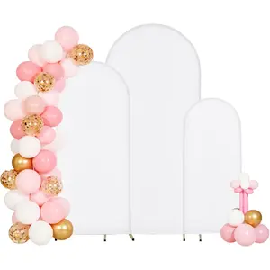 3Pcs U-Shaped Arch Cover Set（withoutmetal frame） Thick Spandex Wedding Arch Backdrop, Elastic U-Shaped Arch Stand Cover for Wedding, Birthday Party & Baby Shower Decoration