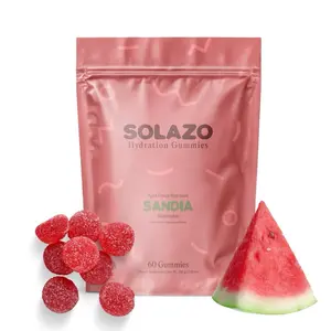 Solazo Hydration Gummies – Electrolyte Gummies with 900mg of 5 Key Electrolytes | Authentic Agua Fresca Flavors: Watermelon, Lime & Hibiscus | Vegan, Gluten-Free, Non-GMO, Soy Free, Dairy Free, No Artificial Flavors or Colors | 60 Count (20 Servings)