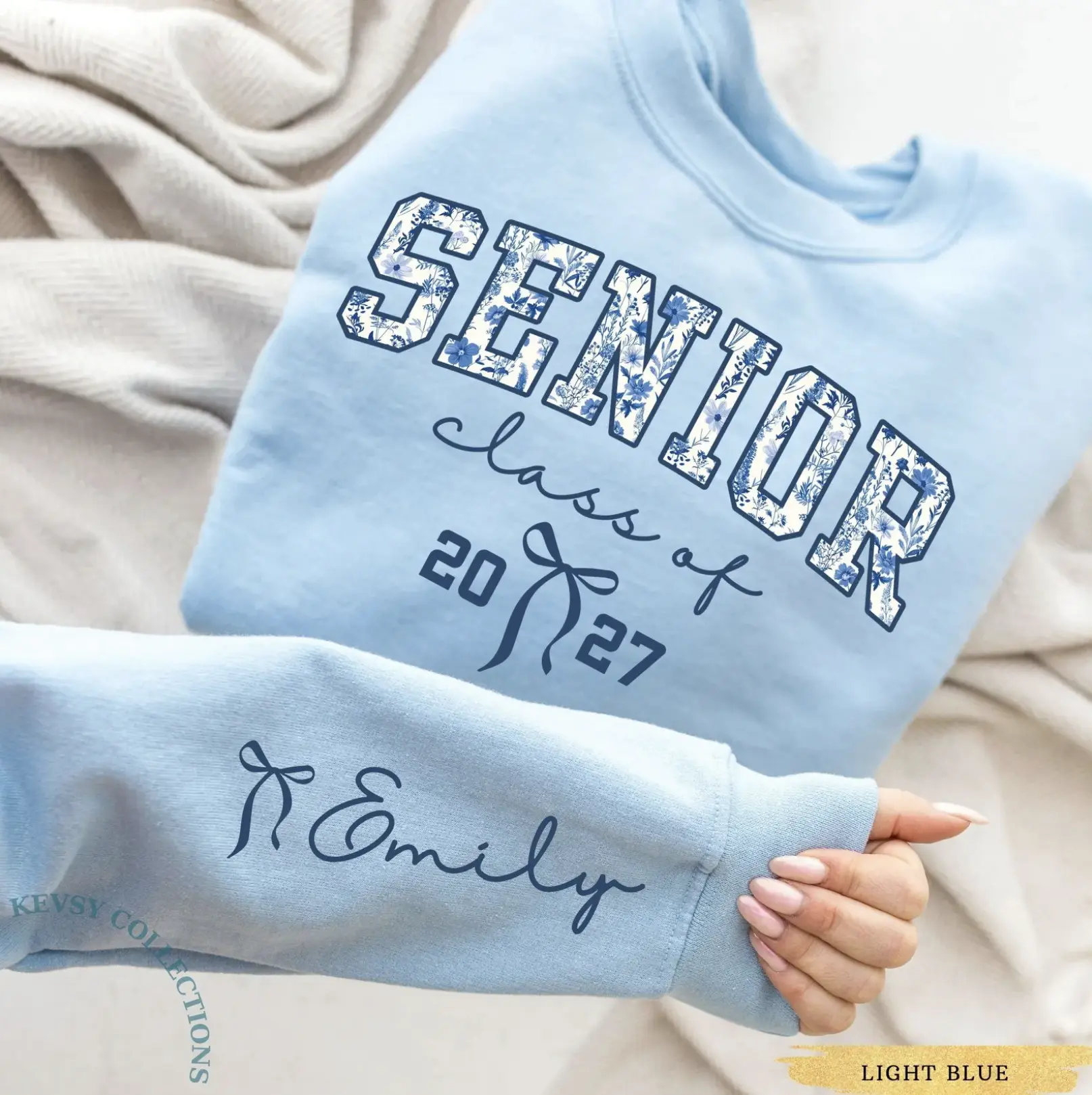 Custom Senior 2027 Sweatshirt - Hoodie, Personalized Class of 2027 Shirt, Senior Fits, Class of 2027 Sweatshirt, Coquette Senior 2027 Sweatshirt, Graduation Gift, Senior Mom Sweatshirt