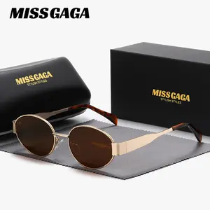 MISSGAGA unisex exquisite practical fashion full-frame Sunglasses Anti-reflection outdoor play round frame sunglasses UV400