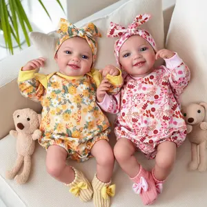 BABESIDE twins Reborn Baby Dolls,20Inch Realistic Baby Dolls, Vinyl limbs + fabric body Reborn Baby with Toy Accessories GGift Set for Kids Age 3 Years and Up for Christmas New Year's gifts Collectible Dolls