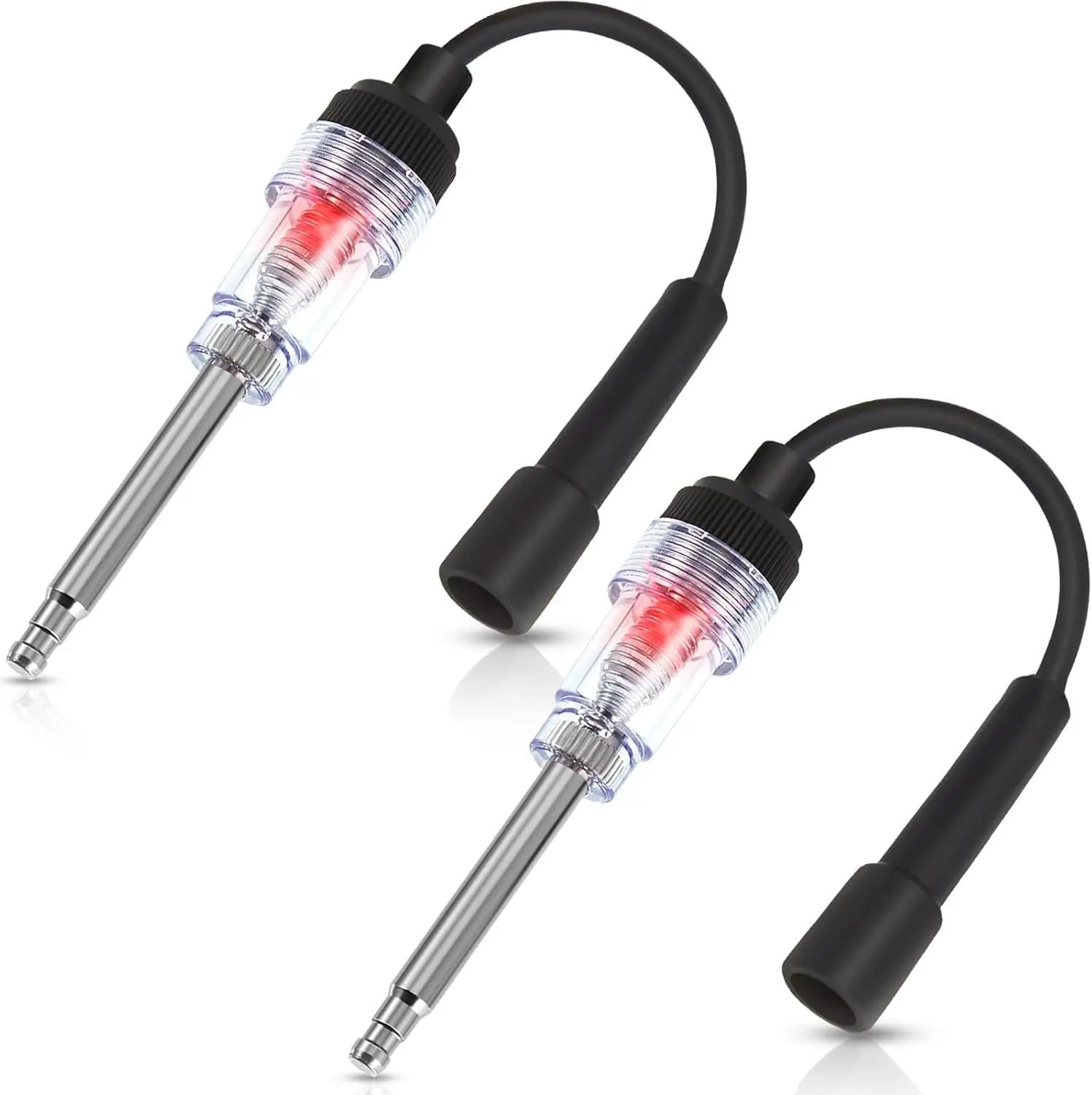 GJANSH Inline Spark Plug Testers, Small Armature Diagnostic Detector Tool, Ignition Coil Tester for Engines for Automotive, Cars, Lawnmowers, Small & Big Internal/External Engines