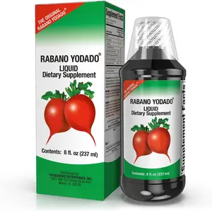 Rabano Yodado - Ionized Radish Dietary Liquid Supplement with Iodine, Vitamin B1, B6 & B12, Wellness & Digestive Support, Helps Maintain Natural Energy & Nutrient Balance, 8 Fl Oz, Pack of 1