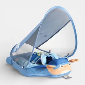 Heccei FoamCore Deluxe Safety Crab Baby Float for 3M-2Y I UPF 50+ Removable Canopy