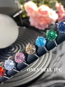 ICED CHICS Rose synthetic zirconia open ring, versatile and universal open ring, available in multiple colors, suitable for daily wear, Elegant Everyday Ring, Rose Flower Ring