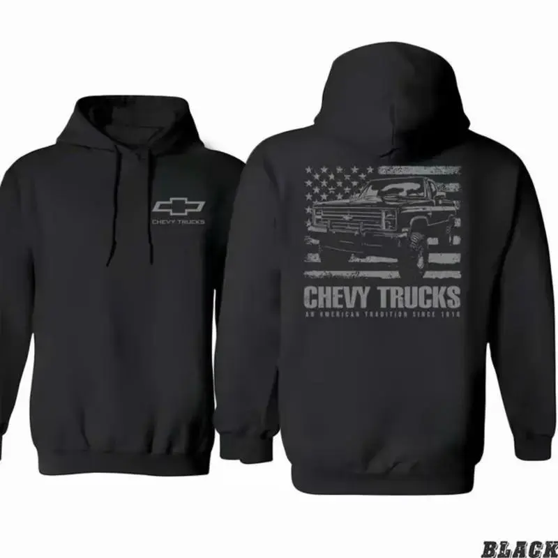 Chevy Trucks Shirt Classic Truck Hoodie Country Farmer Unisex Pullover – Vintage Car Lover Gift, Local Boy Patriot Graphic Hoodie, Trendy Retro Streetwear Sweatshirt For Men And Women, Comfortable Everyday Casual Outfit