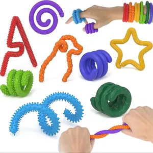 8-Pack Sensory Fidget Sticks for Kids & Adults, Bendable Textured Stress Relief Toys, Anxiety Autism Adhd Relief, Travel Essential