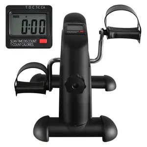 Mini Exercise Bike for Adults, Under Desk Pedal Exerciser with Electronic Display, 265 LBS Capacity, Portable Foot Peddler for Physical Therapy, Arm & Leg Rehabilitation Training at Home & Office