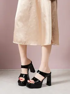 Trendy PU Leather High Heels Sandals, Perfect for Y2K Style & Parties, Elevate Your Look, Must-Have Footwear for 2026, Indoor/outdoor Use