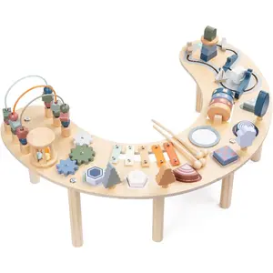 Activity Table for 1-3 Year Old - Large Size Busy Board & Sensory Toys, Learning Activity Table for Baby, Ideal Gift for 1 Year Old Boy and Girl