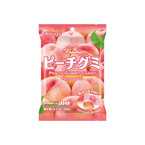 KASUGAI Japanese Fruit QQ Gummies White Peach Flavor 3.77oz - Chewy & Delicious Treats