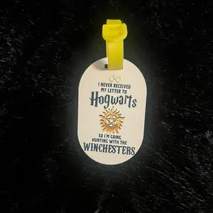 Supernatural Hogwarts - Luggage Love: Custom Hardboard Luggage Tags – Personalize Your Travel Style!