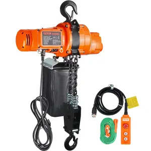 【fathersdaygift】VEVOR Electric Chain Hoist Single Phase Crane Hoist 2200 lbs Load 10 ft Lifting, Heavy Duty