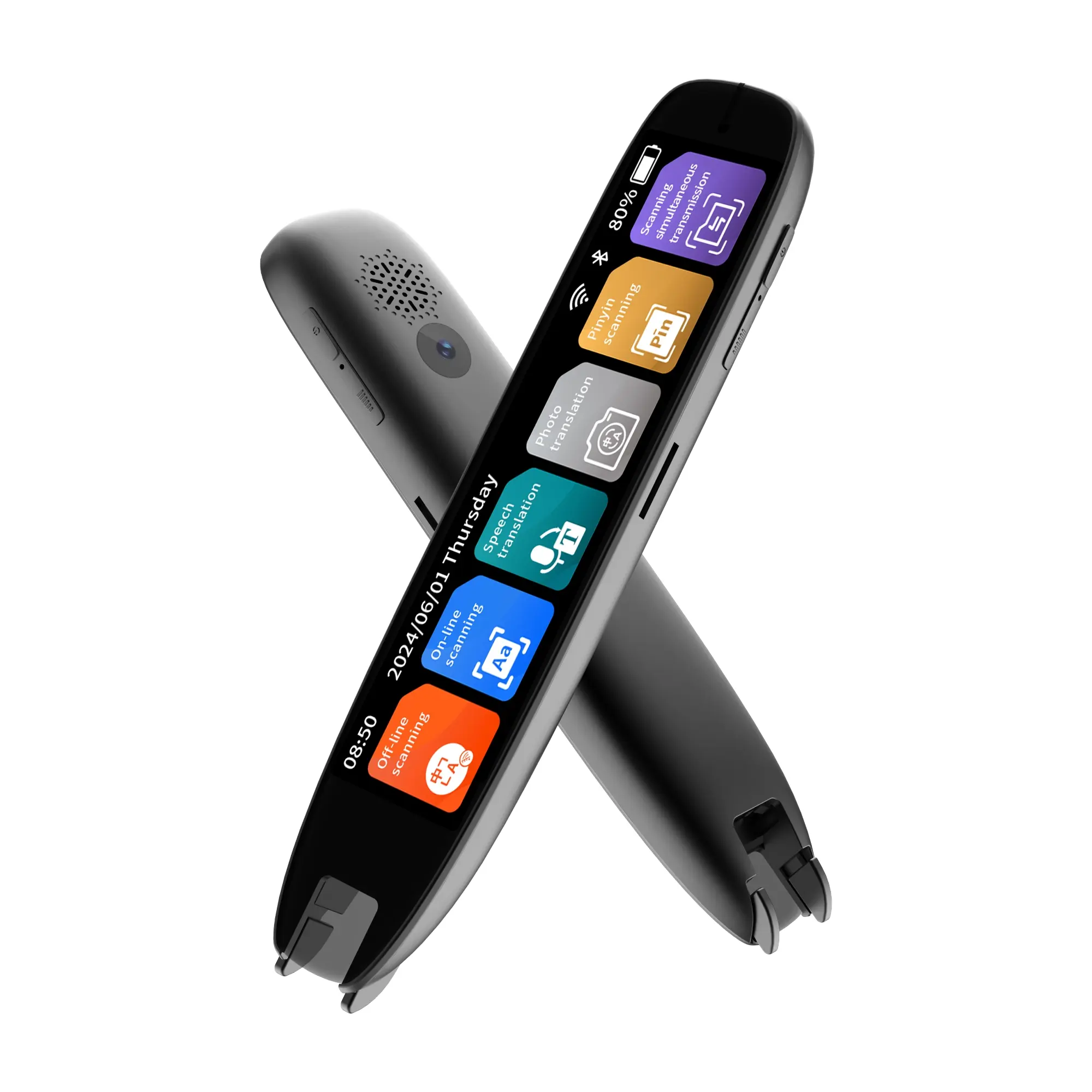 Portable Translator Pen, 3.69-Inch HD Touchscreen, Offline 10 Languages, Online 142 Languages, Supports 52 Language Translations, Smart Translation Pen, Digital Products
