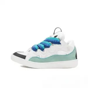 2026 Men's and Women's Leather Patchwork Lace-up CURB Sports Casual Shoes Retro Sneakers New Dad Shoes