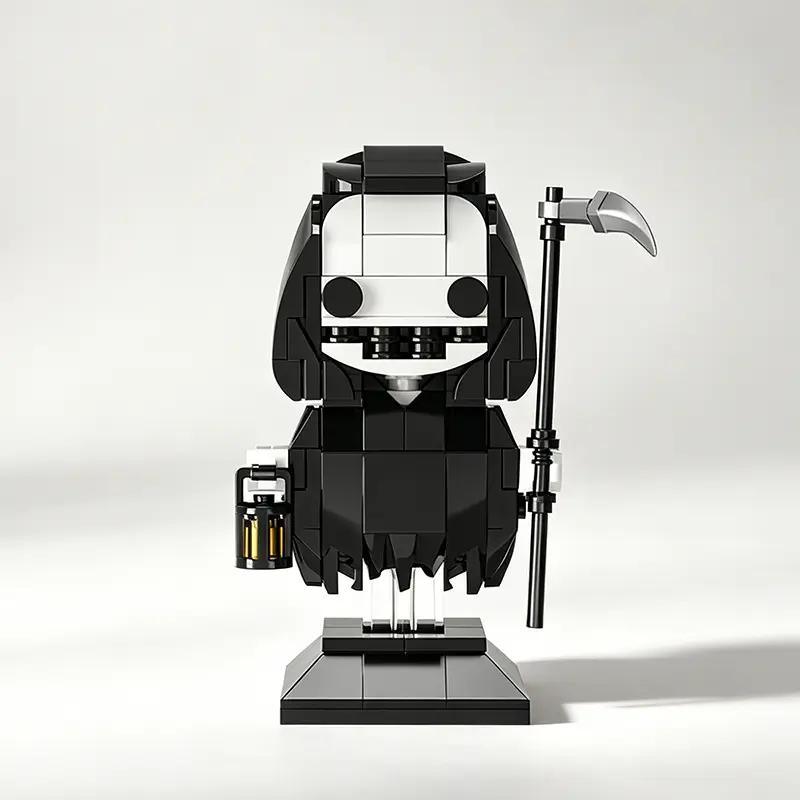 Skeleton God Theme Creative MOC Building Blocks Set, 165PCS Unisex DIY Plastic Bricks, Holiday Gift, Halloween Decoration, Brand-Compatible Toy, Model, Compatible With Brands
