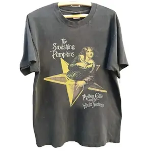 The Smashing Pumpkins Mellon Collie and the Infinite Album Charcoal Tshirt, Vintage tee, Menswear Top, Crewneck Casual