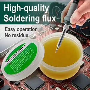 Printed circuit board solder paste (3.5 oz/100 g), high bonding strength, residue-free soldering paste, suitable for repairing automotive, mobile phone electronic products’ PCB integrated circuits; supports easy, professional DIY electronics.