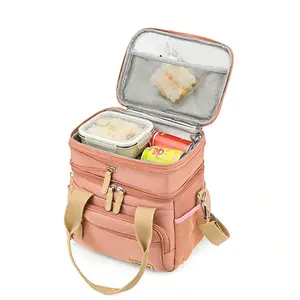 Lunch Bag for Women, Loncheras Para Mujer, Leakproof Insulated Large Lunchbox Dual Compartment Lunch Box Adult For Work Beach Picnic Hiking (15L) summerwins