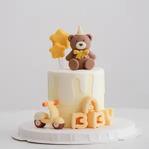 Cute Baby Birthday Hat, Blue Cartoon Design, Gender Reveal Cake Decoration, Horse Castle Insert, Baby Shower Accessory