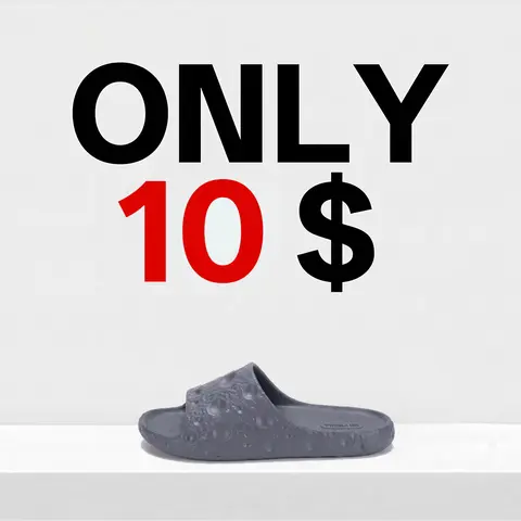 Only $10！QIMEIJIA  Men Women Non Slip Shower Slippers Thick Sole Waterproof EVA with Moon Crate Texture Quick Dry Drain Holes Bathroom Kitchen Pool  Comfortable Indoor Outdoor House Slides