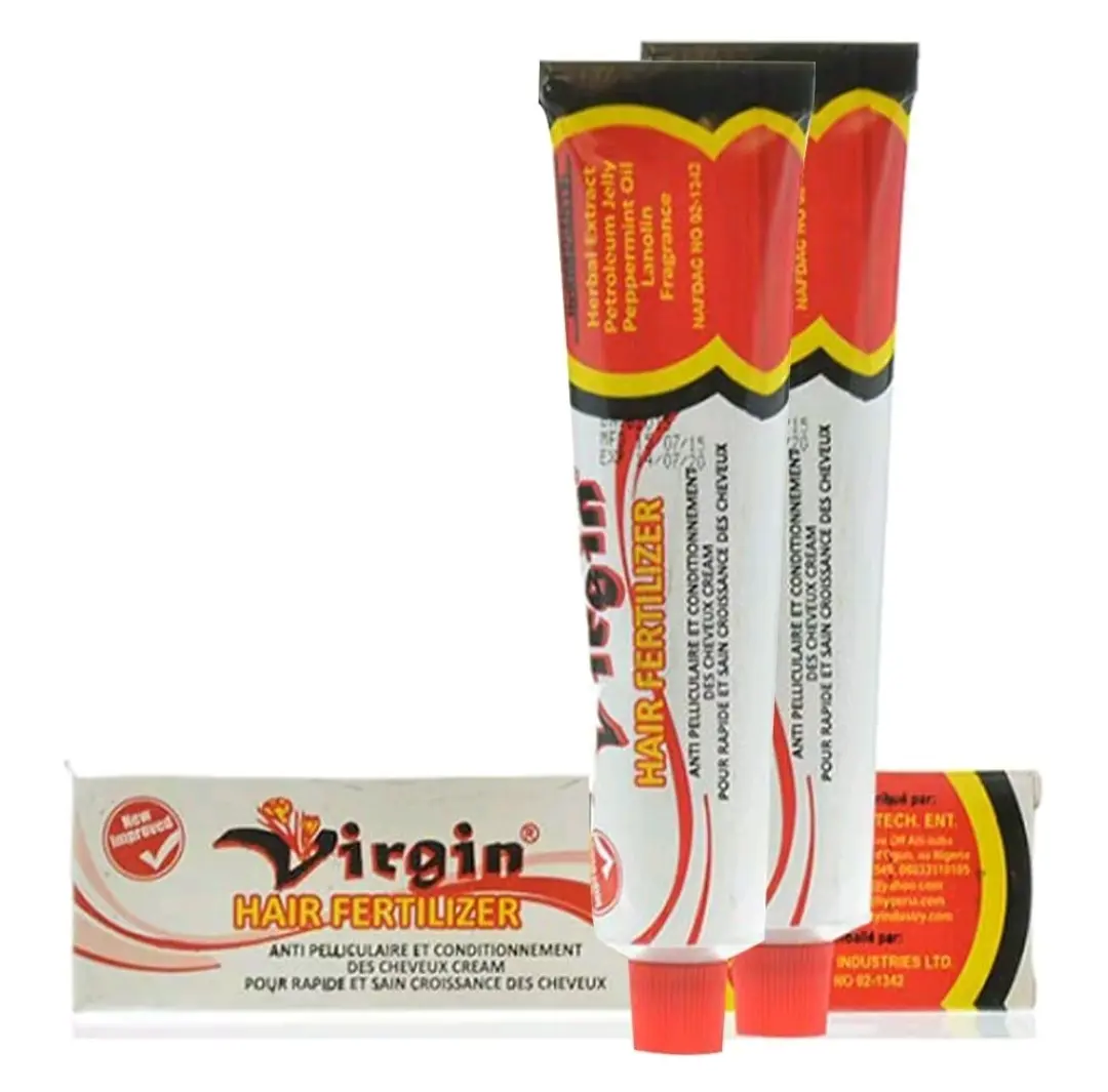 New Virgin Hair Fertilizer and Conditioning Cream for Rapid and Healthy Hair Growth 125g - Haircare & Comfort