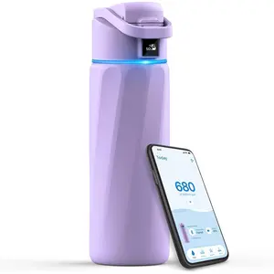 Smart Water Bottle that Reminds You to Drink, 24oz BPA-Free Stainless Steel Vacuum Insulated, Wide Mouth Water Tracker Bottle with APP  School, Gym, Office, Ideal  Mother's Day