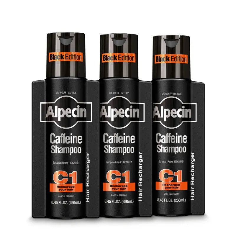 Alpecin Caffeine Shampoo C1 Black Edition 8.45 fl oz (Pack of 3) Alpecin Caffeine Shampoo C1 Black Edition 8.45 fl oz (Pack of 3)