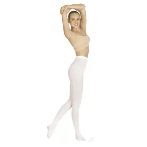 EuroSkins 215-W-L-XL Intimates Adult Non-Run Footed Tights, White - Large & Extra Large