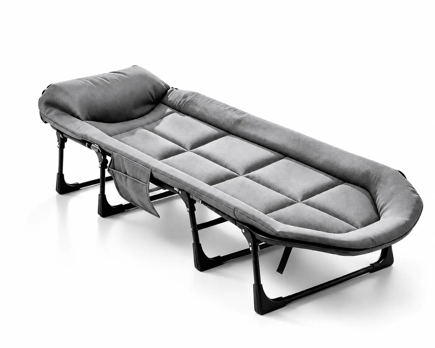 6-Position Adjustable Folding Bed for Adults with Plush Mattress & Pillow,  Heavy-Duty Portable Camping Cot, Comfortable Office Nap Bed & Guest Bed for Home, Travel and Outdoor Use, Foldable Steel Frame, 300 lb Capacity camping essentials