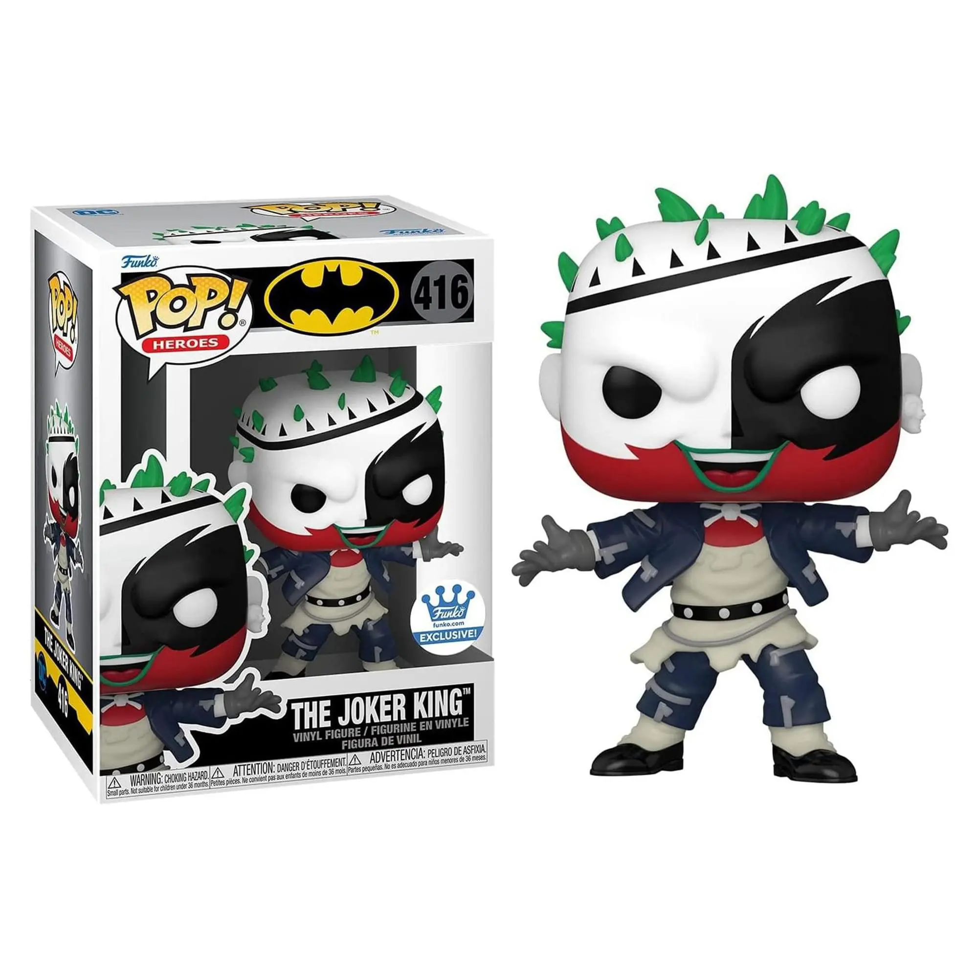 DC Comics Funko POP Vinyl Figurine, Collectible Action & Toy Figure - Joker King, Collectibles