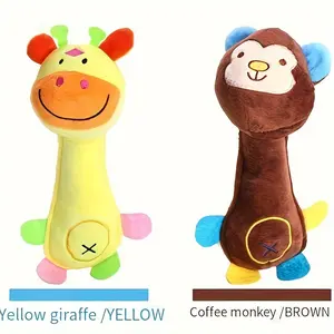 Pet Dog Plush Toy Chew Stick Chew Bite Teeth Cleaning Sound Interactive Companion for Small Dogs, Durable Pet Supplies for Boredom Relief