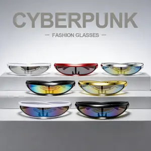 Polarized Wrap-Around Sunglasses Fashion Hip-hop punk laser glasses Special sunglasses for dancing, traveling and street photography performances