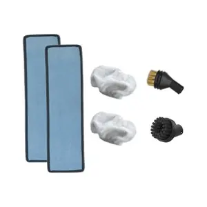 Steambot 6 accessories for steam cleaner, mop pad, brass brush,nylon brush,microfiber bonnet for multipurpose uses