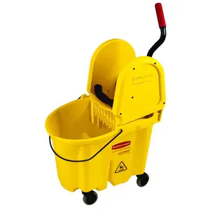 212 MAIN Down Press Mopping Bucket and Wringer Combination, Yellow, Steel, Plastic (Model 640-7577-88-YEL)