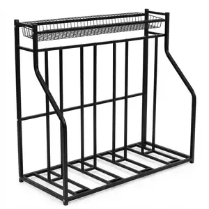 4-Bike Stand - Indoor Sporting Gear Storage Station for Garage Organizer with Bicycle Floor Rack & Bike Storage Rack